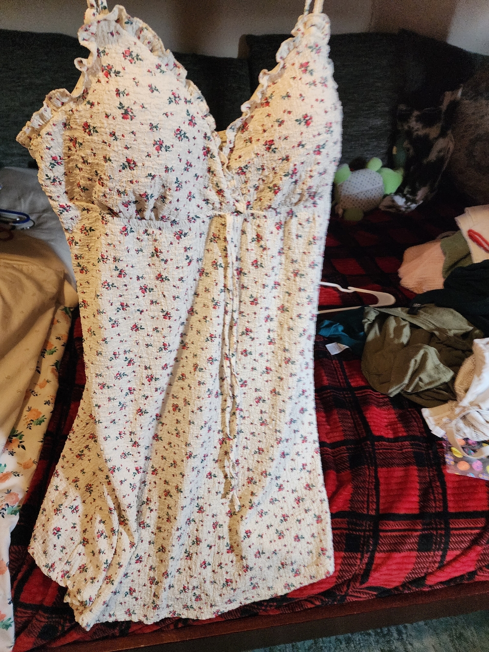 No Boundaries Cream Floral Mini Dress